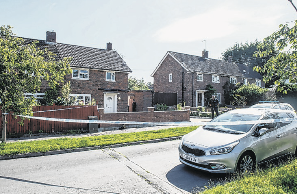 The family’s home in Hammond Road, Horsell