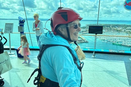 Thelma, 90, raises £2k for hospice by abseiling down Spinnaker Tower