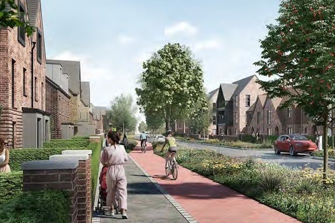Images of Stratford View in proposed Wisley Airfield development, from Design and Access statement