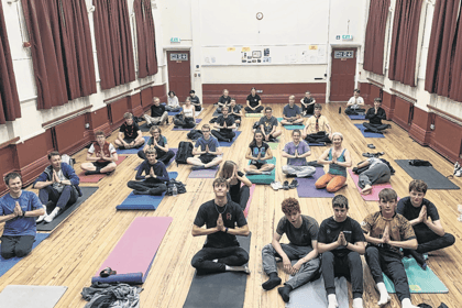 Meditation and laughs at yoga experience