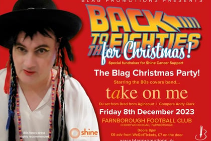 Back to the Eighties Christmas party to raise cash for cancer charity
