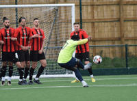 REEL: Knaphill, yellow and black, win 2-0 at Cobham on December 23