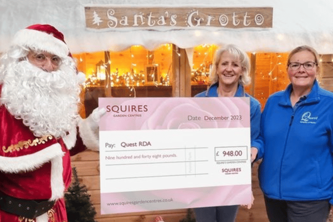 Squire's Woking made a £948 donation to Quest RDA