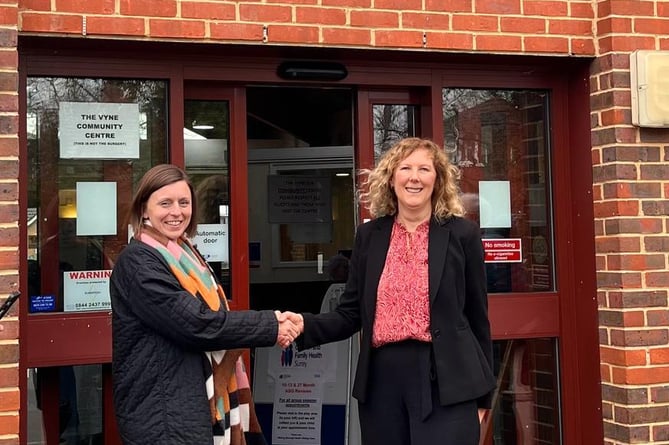  Karen Davies, left, and Cllr Ellen Nicholson at The Vyne last week