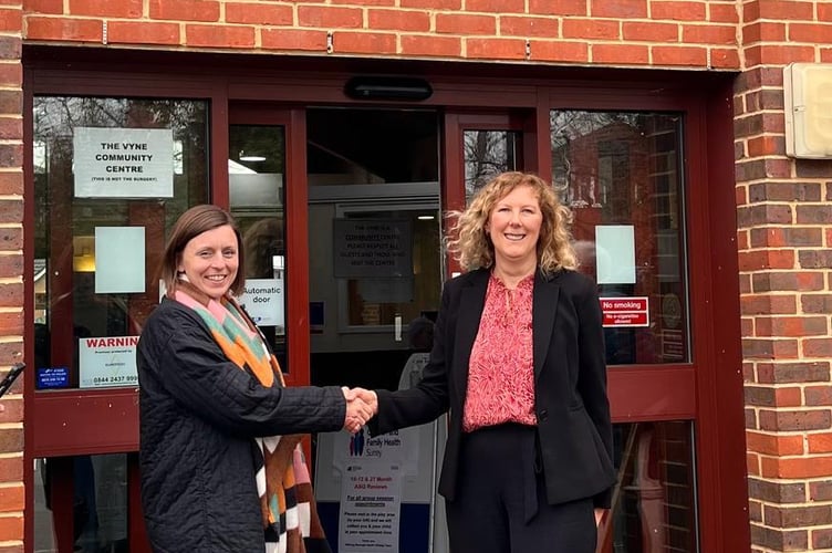  Karen Davies, left, and Cllr Ellen Nicholson at The Vyne last week