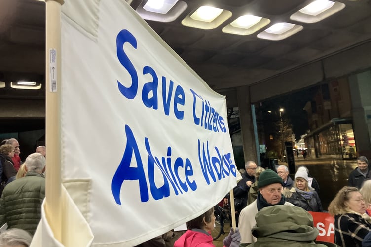 Citizens Advice Woking protest