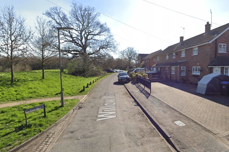 Willow Way on The Barnsbury Estate in Woking where Karen Reed was shot dead in a believed case of mistaken identity 30 years ago