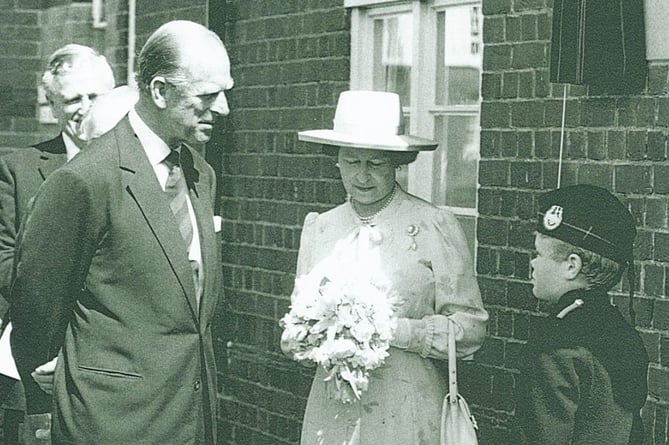 The late Duke of Edinburgh and Queen Elizabeth II visiting Gordon's School on its centenary in 1985