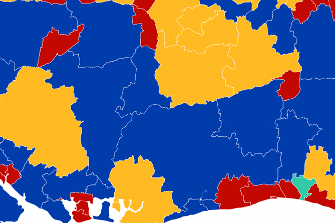 General Election projections for Farnham and Bordon and nearby constituencies 