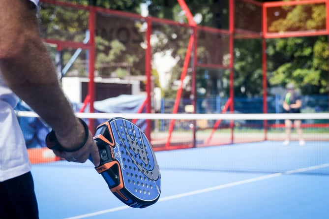 Padel court stock image