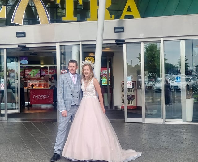 Couple marry in a motorway service station