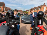 Students put school Prom arrival in top gear