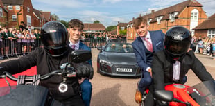 Students put school Prom arrival in top gear