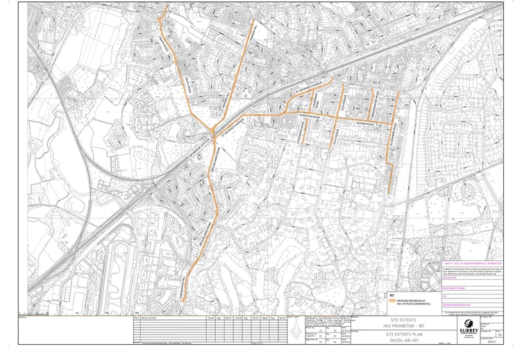 Weybridge Experimental HGV Prohibition