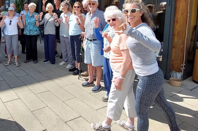 Joanna Hall with Rangeford residents 