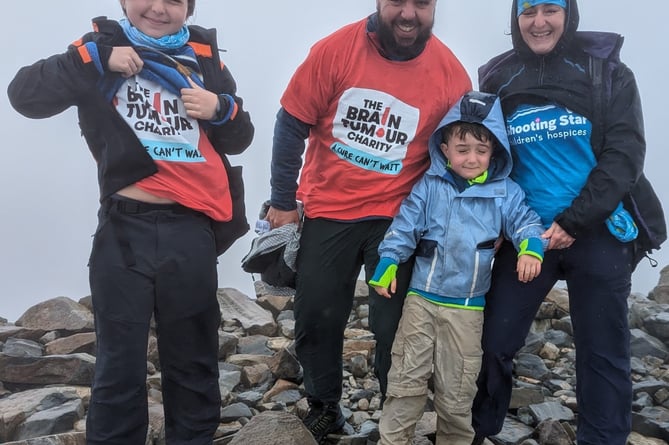 Charity fundraiser Noah Keel with his dad, Phil, mum Katja and brother Quinn 