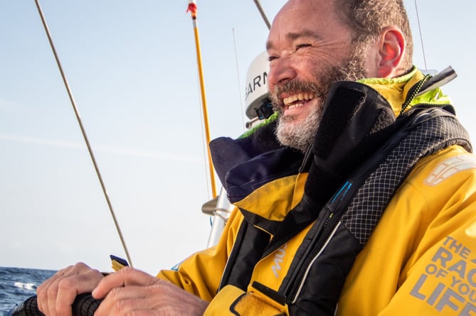 Oliver at the helm of Ha Long Bay, Viet Nam (Clipper Ventures Plc)