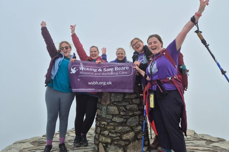 The Palliative Pacers at the summit after their four-hour hike 