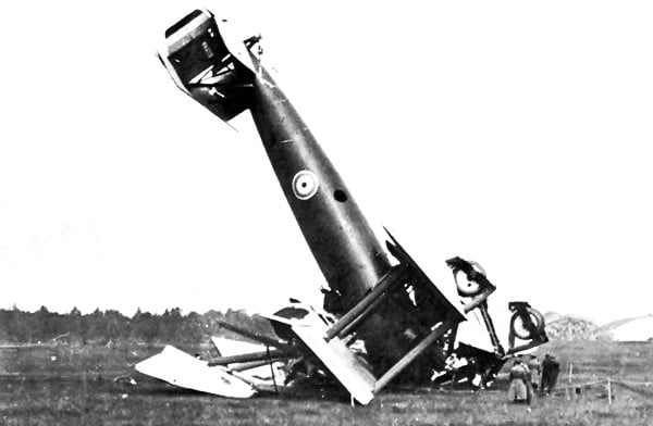 Wrecked Tarrant Tabor in 1919