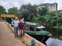 All aboard for a trip along the Basingstoke Canal with Kitty