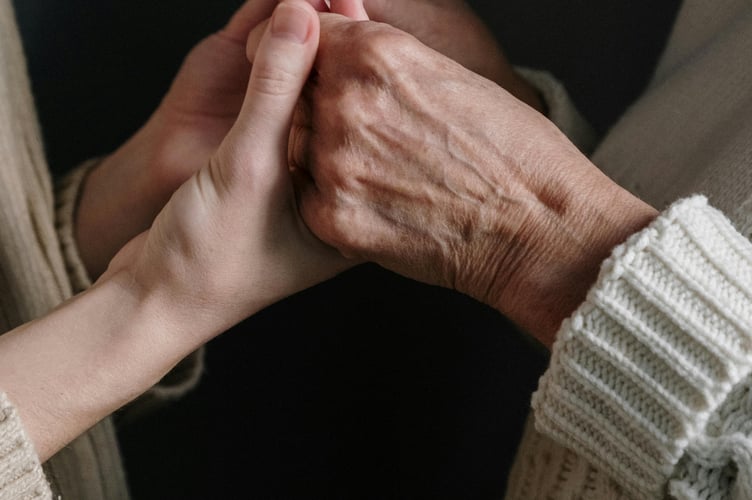 Older people volunteers stock image