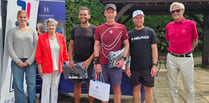 Care home residents hand out the prizes in tennis tournament 