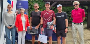 Care home residents hand out the prizes in tennis tournament 