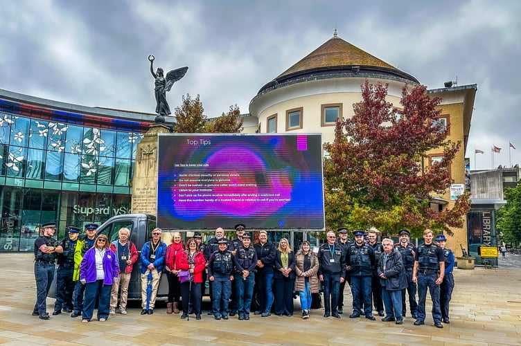 Officers, partner agencies from trading standards, Woking Borough Council and volunteers from the community and Crimestoppers have been out giving advice