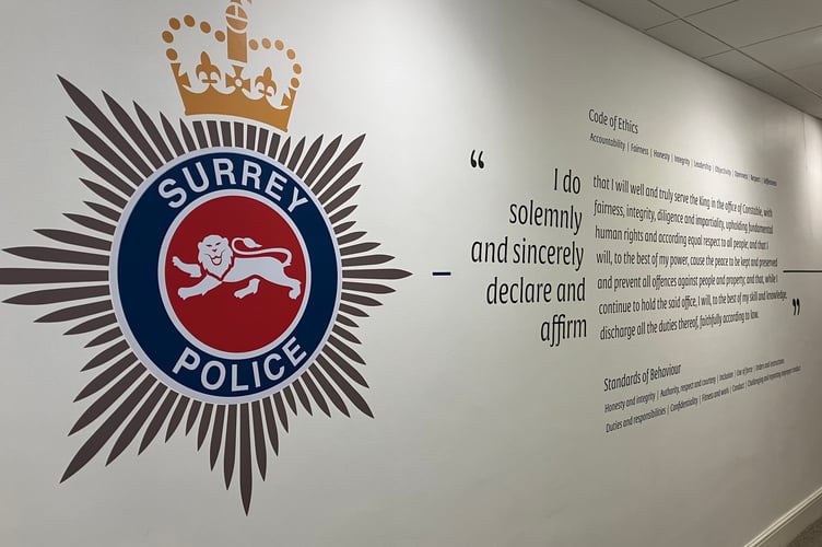 Surrey Police ethics print