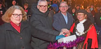 TV star spreads festive joy at Woking's Christmas lights switch-on