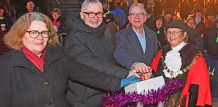 TV star spreads festive joy at Woking's Christmas lights switch-on