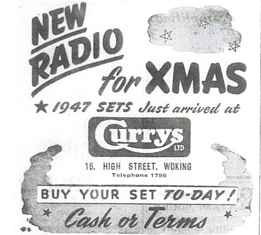 Woking News & Mail advert from Dec 20 1946 