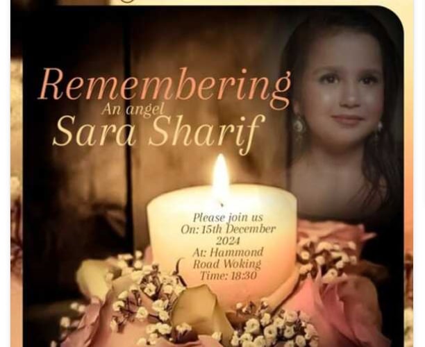 Sara Sharif vigil