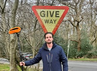 The Sign Guy brings his shine and sparkle to Farnham's road signs