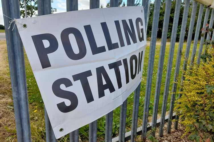 Polling Station sign